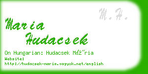 maria hudacsek business card